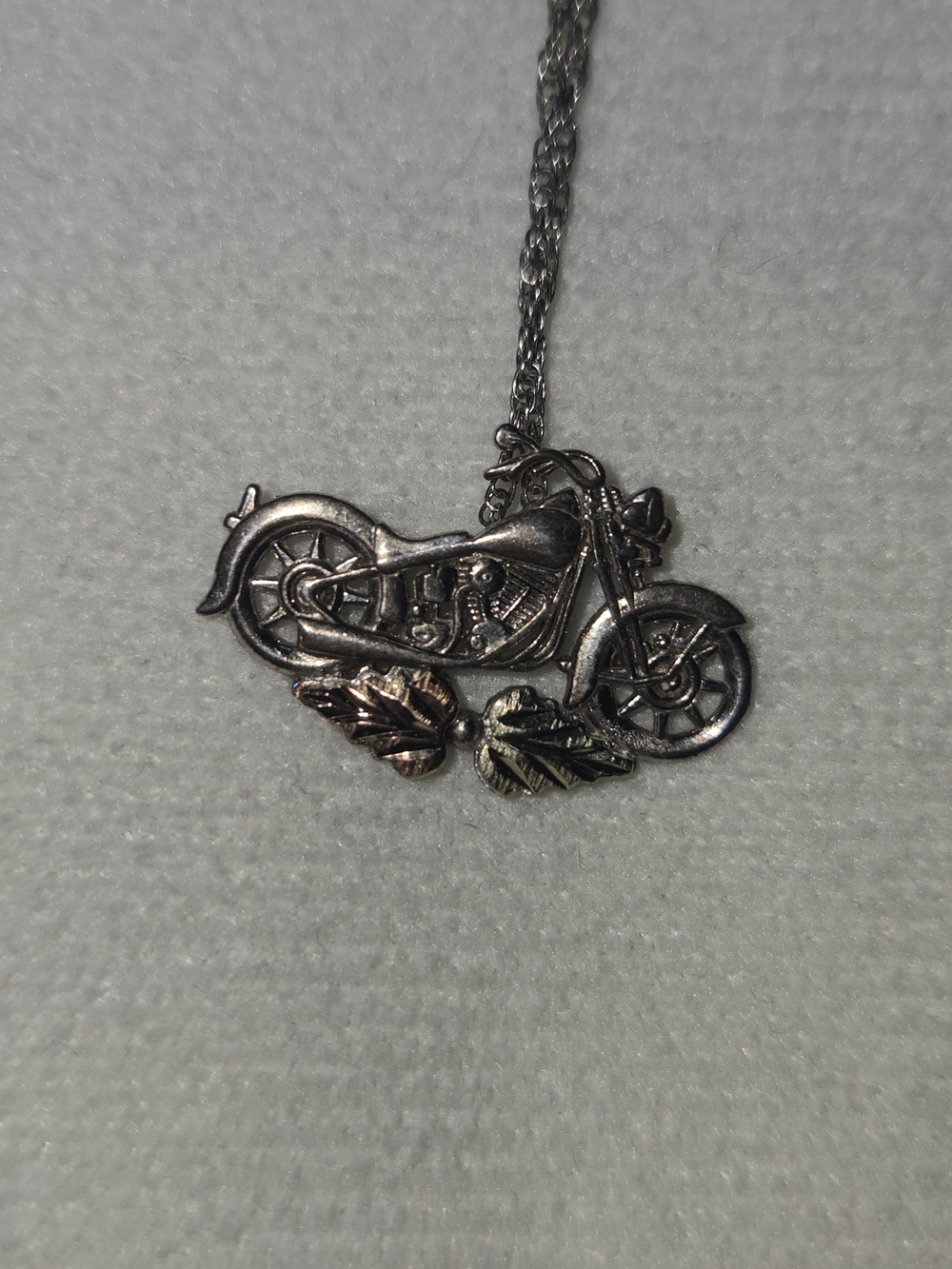Black Hills Gold Motorcycle Necklace